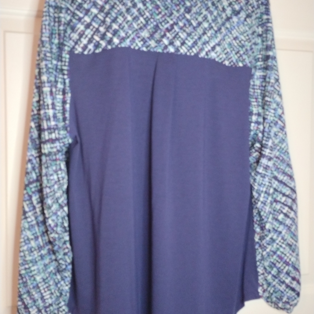 NWT Apt 9 MultiPrint Blouse Top Shirt Black Size 1X - Picture 8 of 10